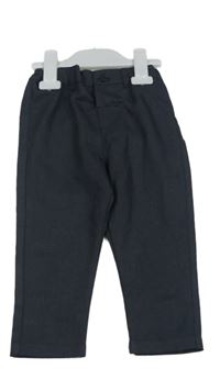 Nové - tmavomodro-čierne melírované slávnostné nohavice zn. PRIMARK