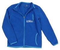 Cobaltovoě modrá fleecová prepínaci mikina s číslom dopodopo