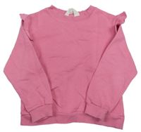 Ružová mikina s volánikmi H&M