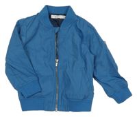 Modrý šusťákový jarní bomber name it.