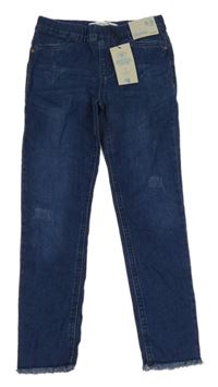 Nové - modré riflové džegíny ošoupaného vzhledu PRIMARK