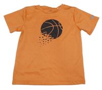 Oranžové športové tričko s loptou Topolino