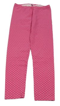 Tmavorůžovo-biele bodkovaná é legíny John Lewis