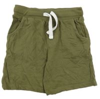Khaki teplákové kraťasy M&Co