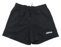 Čierne šušťákové športové kraťasy Adidas
