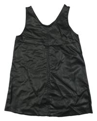 Čierne koženkové šaty H&M