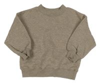 Kávovo-sivá melírovaná mikina H&M