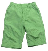 Zelené šušťákové capri nohavice