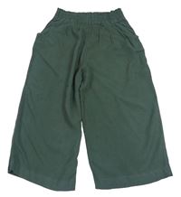 Khaki ľahké culottes nohavice Y.F.K.