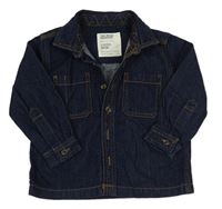Tmavomodrá riflová košilová bunda Denim Co.