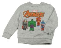 Sivá melírovaná mikina s Avengers Primark