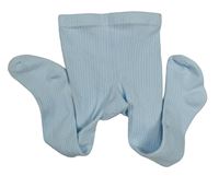 Svetlomodré rebrované pančuchy
