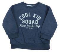 Tmavomodrá mikina s nápisom F&F