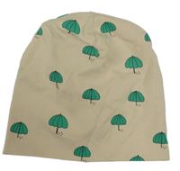 Béžová bavlněná čepice s deštníky H&M