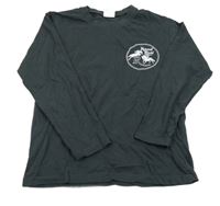 Antracitové tričko s koňmi