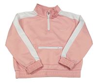 Ružovo-biela športová mikina Bekkin