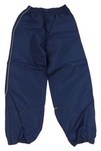 Tmavomodré šusťákové nepromokavé kalhoty Tchibo