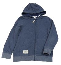 Tmavomodrá melírovaná prepínaci mikina s kapucňou M&S