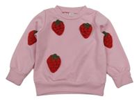 Ružová mikina s jahodami Shein