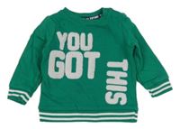 Zelená mikina s nápisom F&F