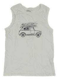 Biele tielko s autom Orchestra