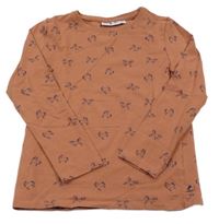 Hnědé triko s jednorožci Stop+Go