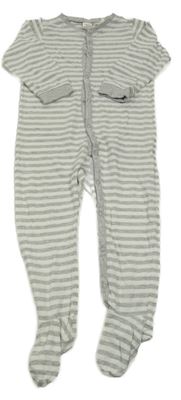 Šedo-bílý pruhovaný overal H&M