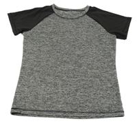 Tmavošedo-černé sportovní tričko