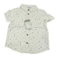 Nové - Bílá košile s hvězdami a planetami Primark