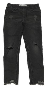 Antracitové džegíny s vyšúchaním Denim Co.