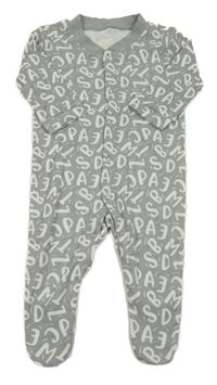 Sivý overal s písmeny