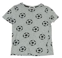 Sivé melírované tričko s loptami zn. H&M