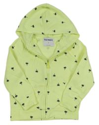 Neónově žltá prepínaci mikina s palmami a kapucňou Old Navy