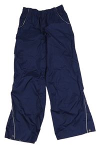 Tmavomodré šušťákové nepromokavé nohavice Crane