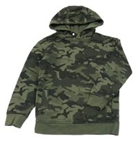 Khaki-černá army mikina s kapucí George