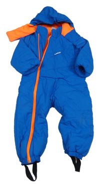 Modrá šusťáková funkční zimní kombinéza s logem wedze