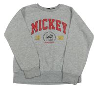 Sivá melírovaná mikina s nápisom Primark