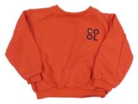 Červená oversize mikina s výšivkou M&S