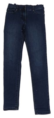 Tmavomodré skinny rifle Yigga