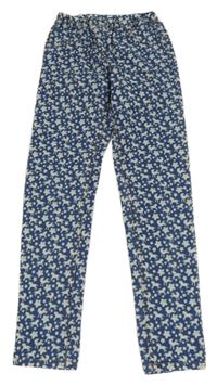 Modro-bílé vzorované džegíny s koníky jakoo