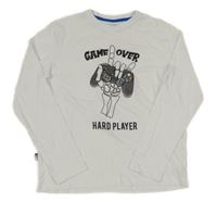 Bílé triko s ovladačem 