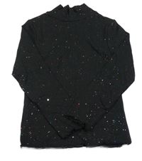 Čierne trblietavé tričko