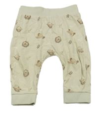 Svetlobéžové ľahké tepláky so zvieratkami Dopodopo