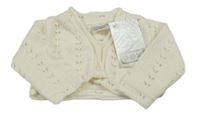 Nové - smotanové perforované prepínaci svetrové bolerko