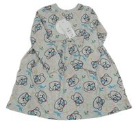Nové - sivé vzorované šaty s Pudsey George