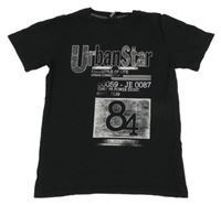 Černé tričko s nápisem z kamínků 