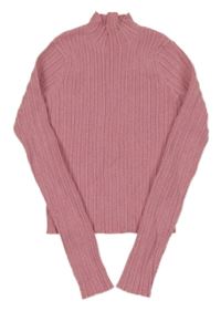 Ružové rebrované úpletové crop tričko Zara