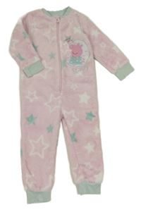 Ružový plyšový overal s hviezdami Mothercare