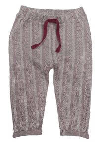 Bielo-vínové vzorované tepláky Ergee