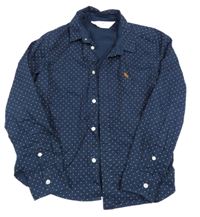 Tmavomodrá puntíkatá košile H&M